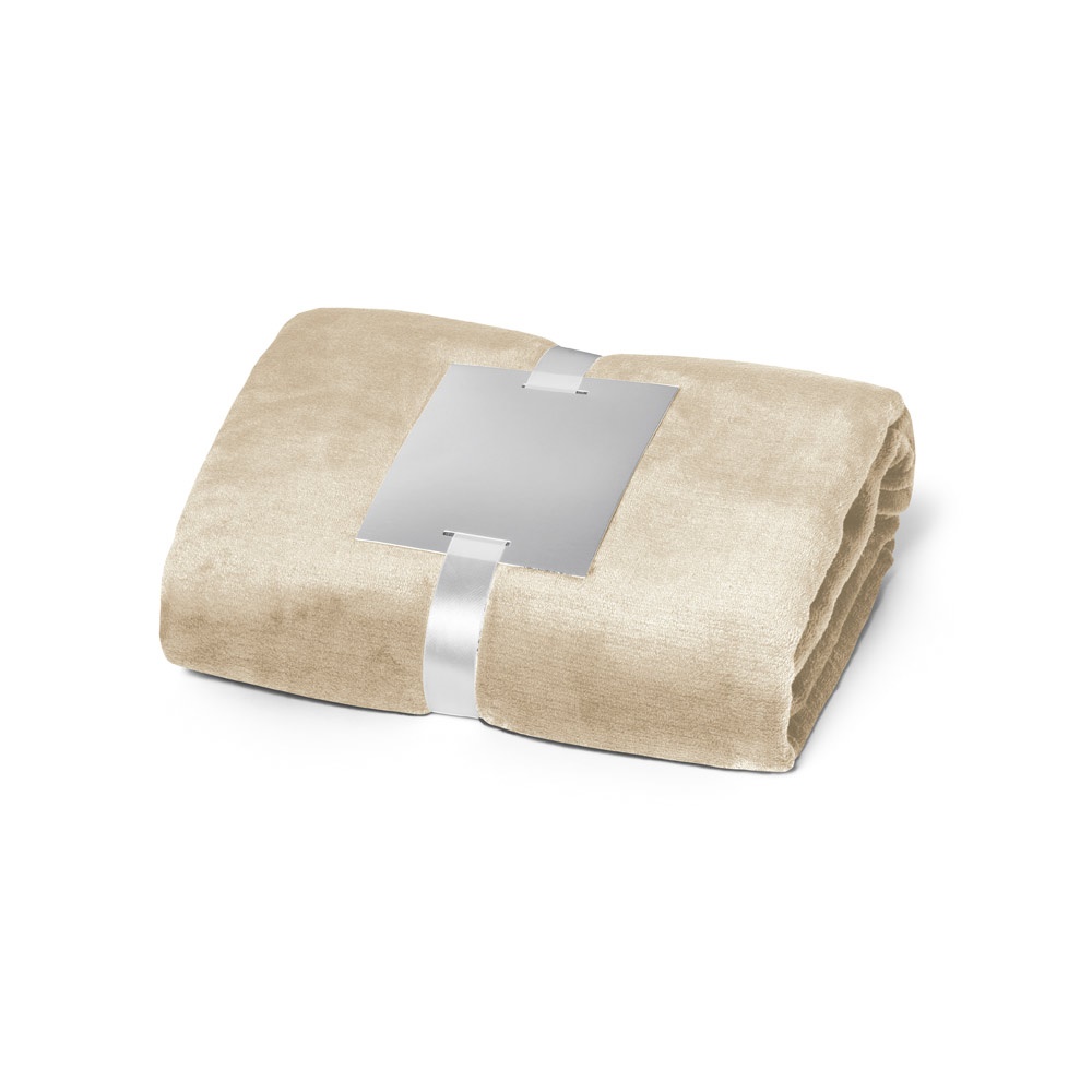 DYLEAF. Fleecedecke (240 g/m²) mit Personalisierungskarte - Beige