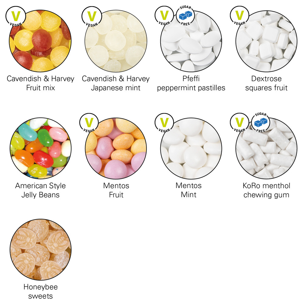 Quick Box, blank, Mini Bonbons Fruchtmix