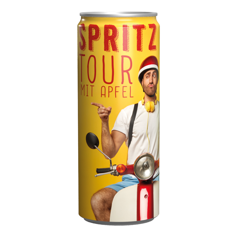 Getränkedose 250 ml Isodrink Light, Sleeve-Folie weiß - Transparent