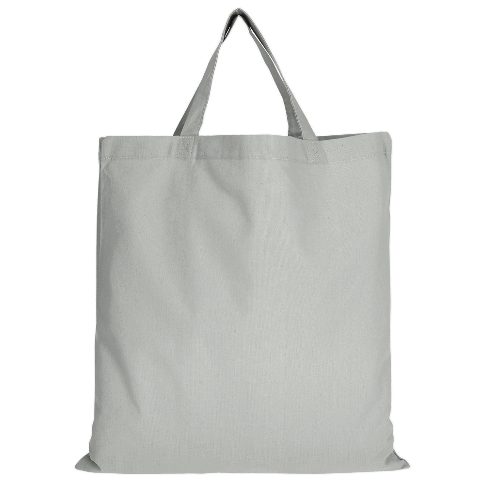 Baumwolltasche - OEKO-TEX®, ca. 140 g/m², mit zwei kurzen Henkeln - Grau