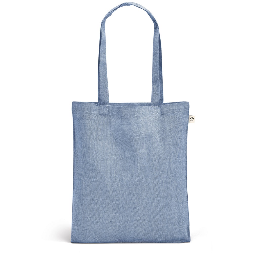 RYNEK. Tragetasche aus recycelter Baumwolle (70%), polyester (30% rPET) (140 g/m²) - Blau