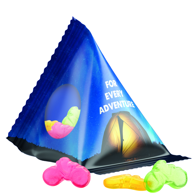 Tetraeder 15 g Trolli Fruchtgummi Standardformen - transparent