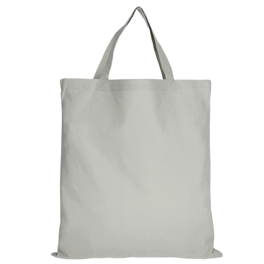 Baumwolltasche - OEKO-TEX®, ca. 140 g/m², mit zwei kurzen Henkeln - Hellgrau