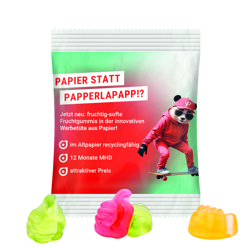 Minitüte 10 g Trolli Fruchtgummi Standardformen - Weiß