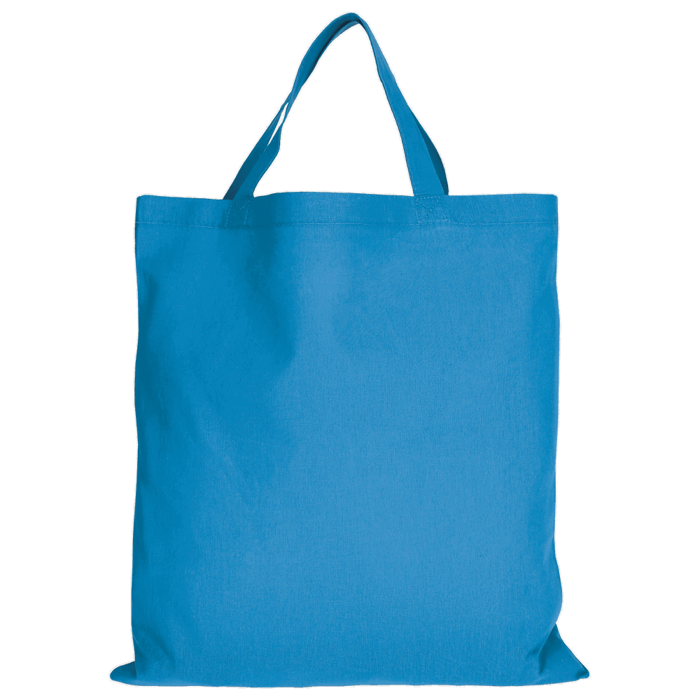 Baumwolltasche - OEKO-TEX®, ca. 140 g/m², mit zwei kurzen Henkeln - Hellblau