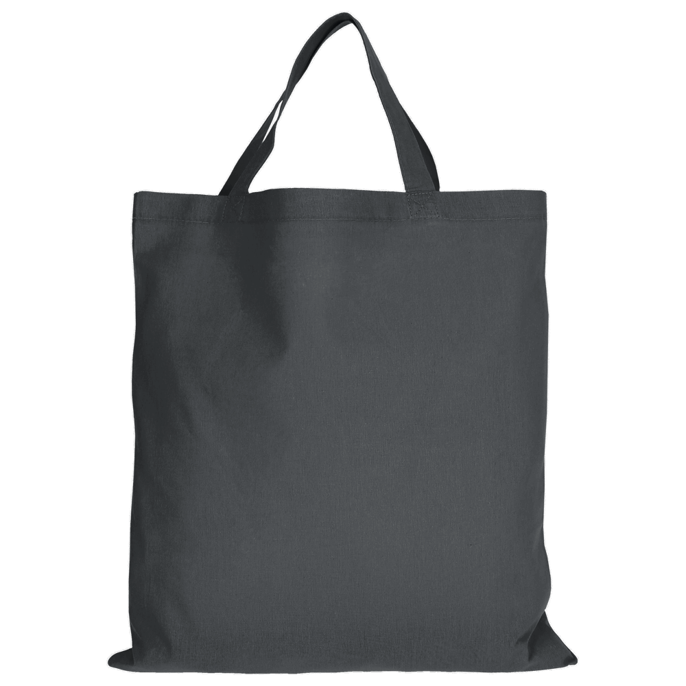 Baumwolltasche - OEKO-TEX®, ca. 140 g/m², mit zwei kurzen Henkeln - anthrazit